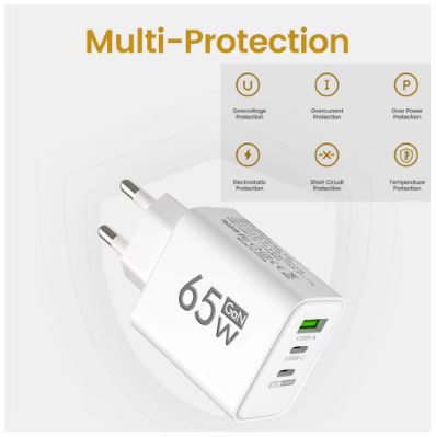 65W GaN USB C Charger Fast Charger QC3.0 Type C